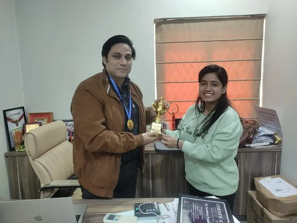 Excellence award presented at our office