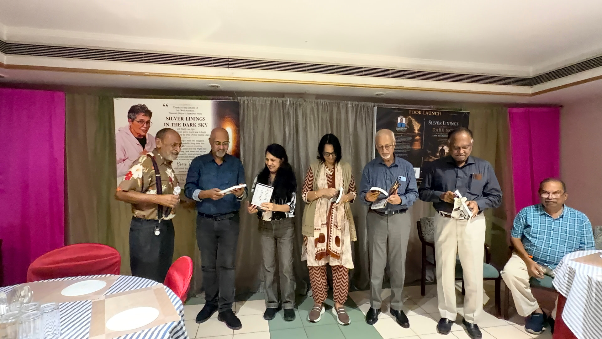 Well-wishers with Silver Linings in the Dark Sky at the Mysuru book launch